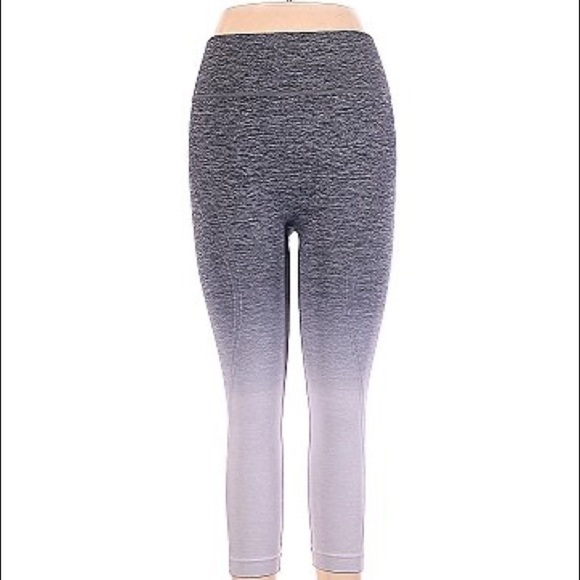 KATHY’S Two-Tone Compression Style Leggings, Women’s M, Gray Purple - Picture 1 of 2
